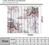 Asian Cherry Blossom Curtains   Retro Simple Red Japanese Ink Landscape Plum Blossom Window Treatments Drapes for Girls Living Ro