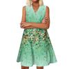 Women's Casual Fashion Breathable V-neck Vest With Pockets Floral Holiday Dress
