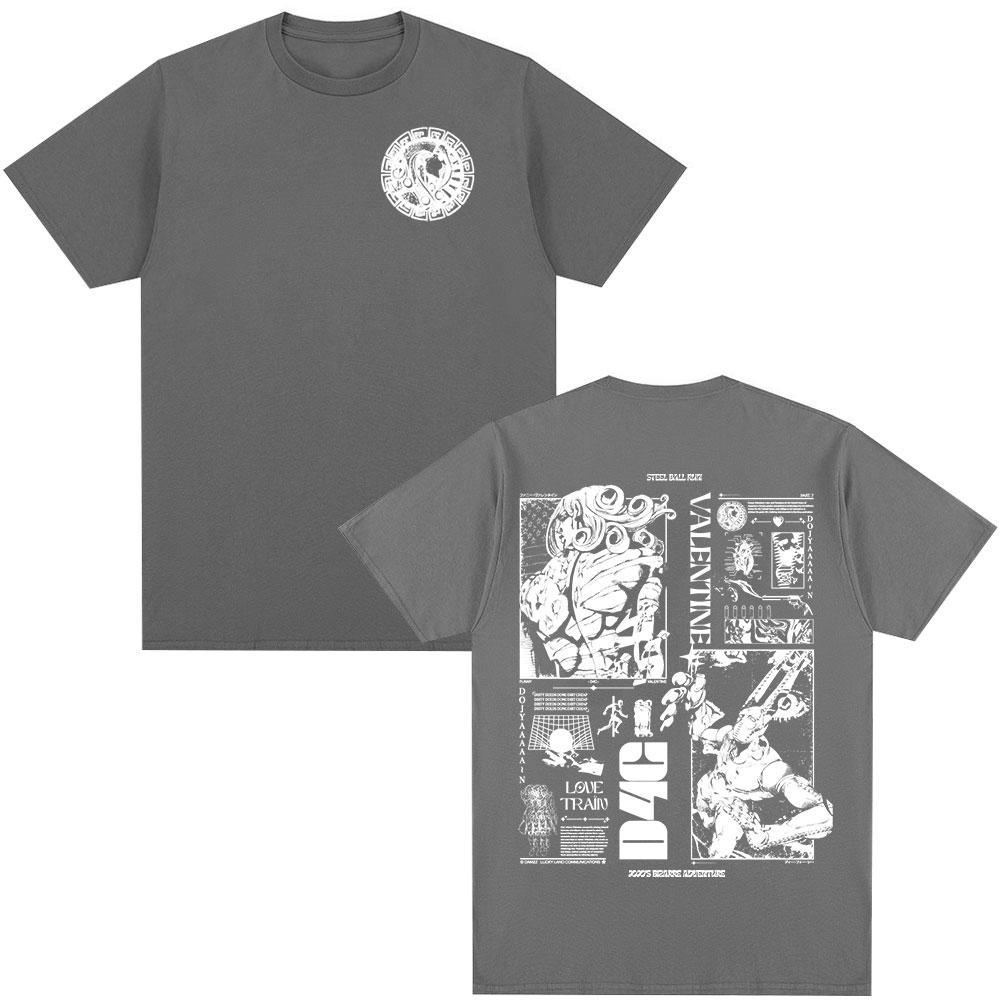 Anime Jojo Bizarre Adventure STEEL BALL RUN TShirts 2026 Summer New Hot Unisexs Womens Fashion Cotton Oversized Y2K Tshirt