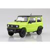 Aoshima Bunka Kyozai 1/24 Scale Rakupla Snap Car Series No. 03-KY JB64 Jimny 2018 Kinetic Yellow Pre-Colored Plastic Model Kit (Car)