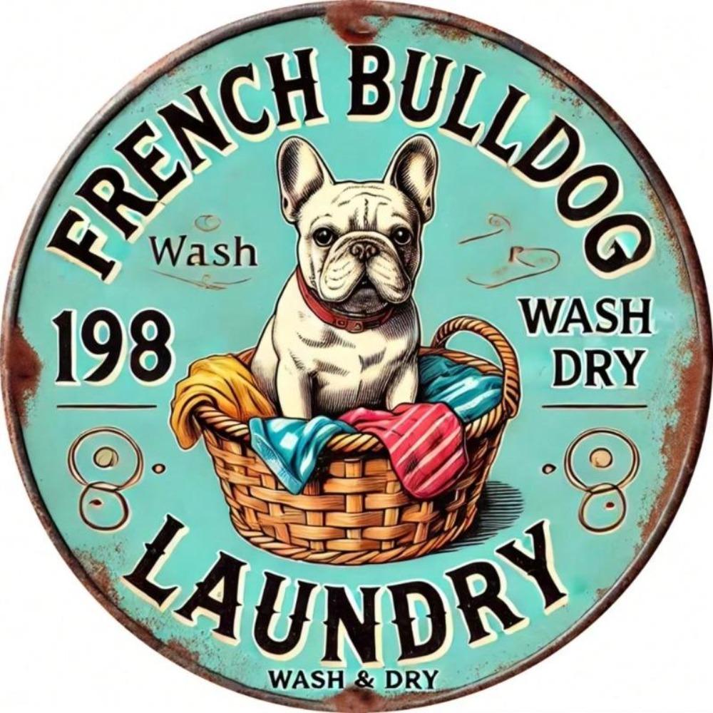 French Bulldog Metal Wall Art Vintage Sculpture Christmas Halloween Gift Home Decor