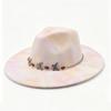 Hot-selling western cowboy hats, new men's and women's party tie-dye top hats, fashionable flat-brimmed jazz hats