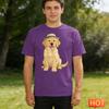 Funny Golden Retriever Graphic T Shirts For Men Summer Fashion Cute Dog 3D Printed T-shirts Casual Oversized Crew Neck Tees Tops