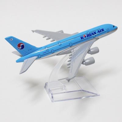 JJC Diecast Miniature Aircraft Model - Korean Air A380 (1:400, 16cm) - Decorative Collectible