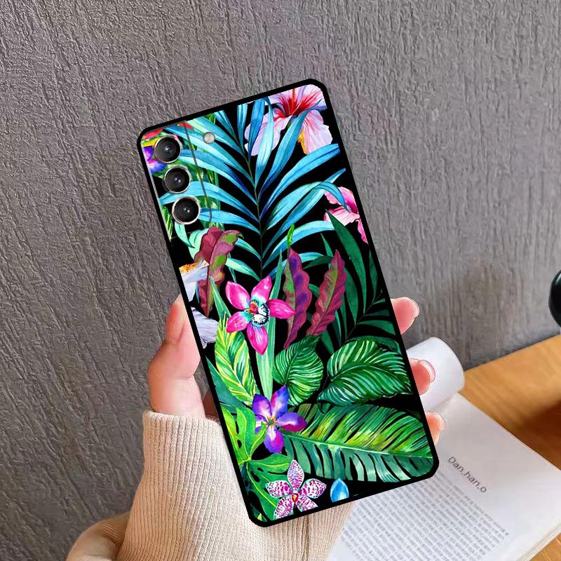 Tropische Blumen Handyhülle Für Samsung Galaxy S26 S25 S20 S21 S22 S23 S24 Ultra S10 Plus S24 FE S25 FE Cover