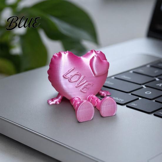 Love Heart Decoration Figurine with Articulated Legs 3D Printed Shape Statue