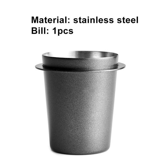 Yousheng 120ML Coffee Dosing Cup Convenient Flat Bottom Stainless Steel Latter Curved Coffee Sniffing Mug Portafilter Assistant