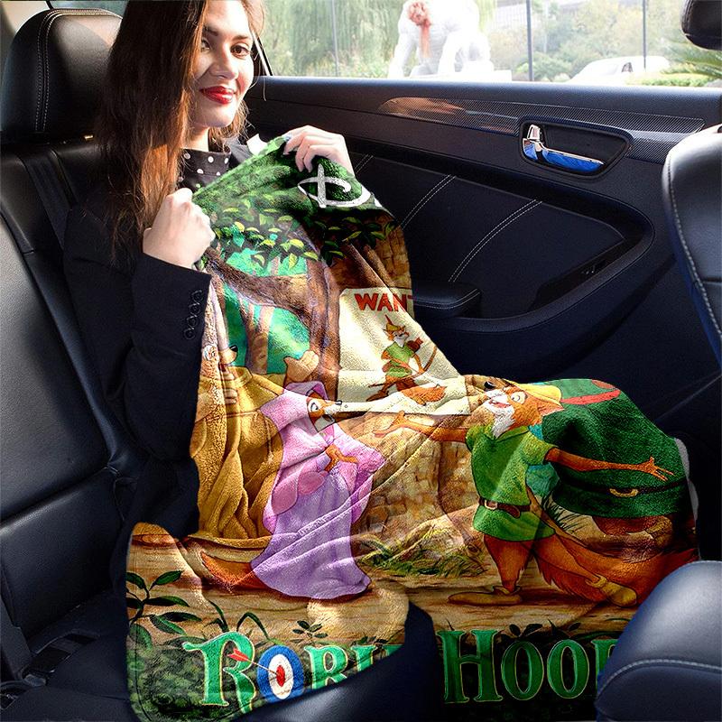 1 Stück, Disney Robin Hood Steckbrief Decke, Heimdekoration, Sofabezug, Outdoor-Decke, Geschenk