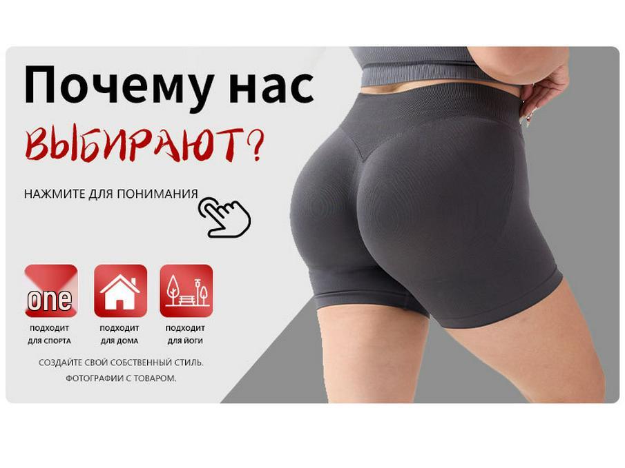 European & American Women's Plus Size High-Waist Yoga Shorts - Hip-Lifting, Anti-Exposure Sports Leggings