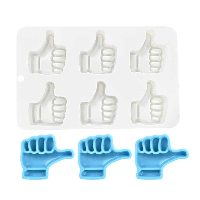 

Multipurpose Silicones Thumb Up Shape Molds With 6 Cavities For Dessert Crafts Nonstick Easy Releases Kitchen Essential 1