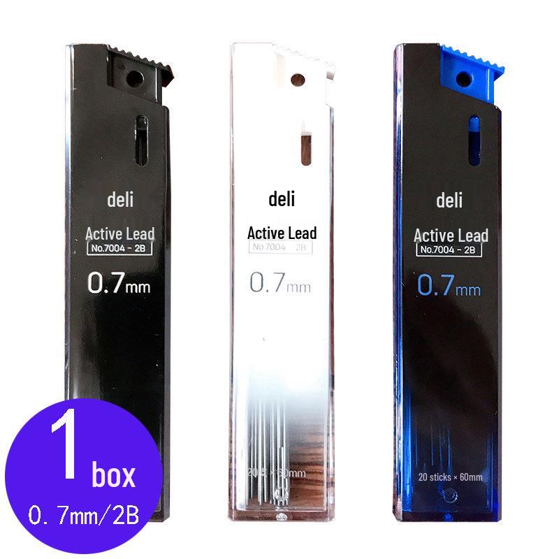 Deli 7003/7004 Mechanical Pencil Leads 2B, 0.5mm/0.7mm for Filling Circles. Random Color