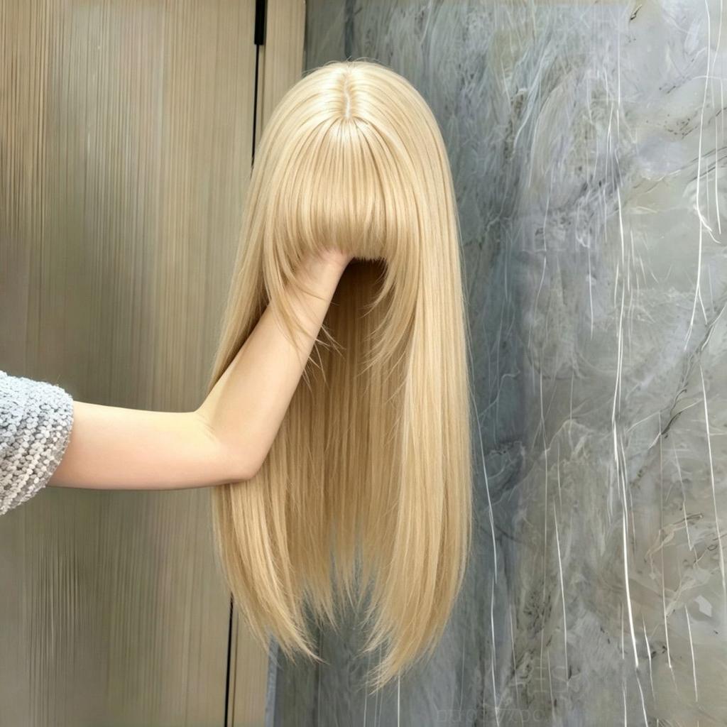 Lolita Sweet 70cm Wig - Long Straight Hair Fashionable and Fluffy Wig for Daily Wear or Anime Cosplay