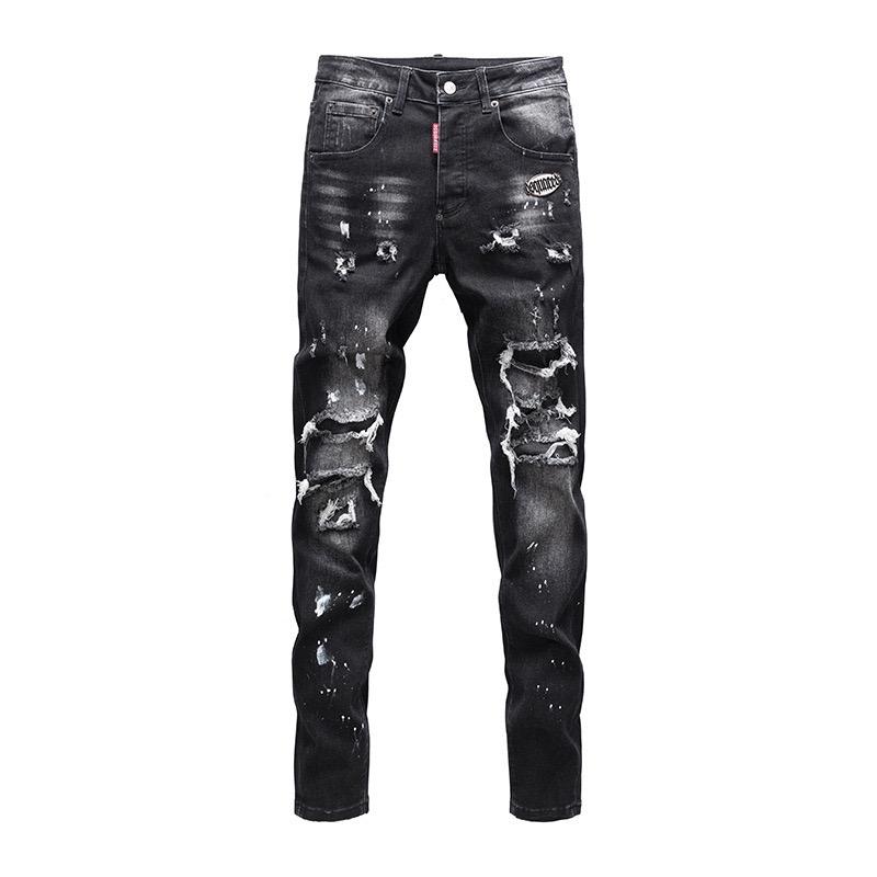 ROADVIBE Streetwear Vīriešu Džinsi Modes Tendence