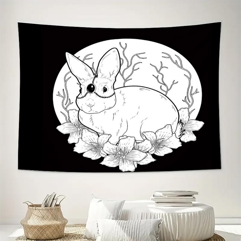 Boho Tapestry Wall Hanging Nature Floral Deer Forest Aesthetic Room Decor Home Living Room Bedroom Wall Art Vintage Wallcovering