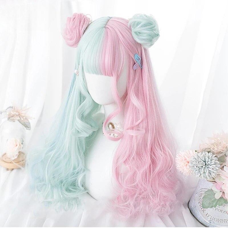 

Lolita Wig Ladies Cosplay Wig with Bangs Halloween Christmas Synthetic Hair Heat Resistant Cosplay Wig Party Wig Student Wig LUPU KTB 60CM