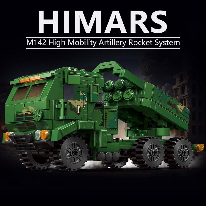 

505PCS M142 High Mobility Artillery Rocket System Brick Playset, Puzzle DIY Assembly Toys Playsetss, Children s Handmade DIY Birthday Gift Presents