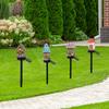 Solar Fairy-Tale Mushroom Cottage Garden Light Waterproof LED Outdoor Lawn Lamp Decorative Lamp for Yard Patio Lawn Flower Bed
