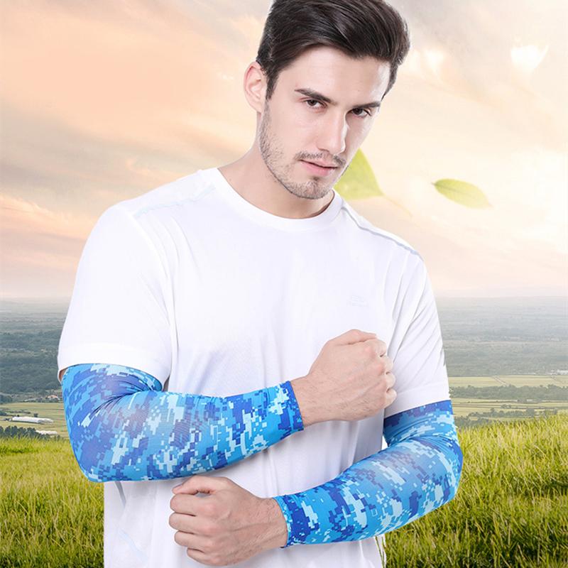 1Pair Unisex Cooling Arm Sleeves Elbow Cover Cycling Running Fishing UV Sun Protection Outdoor Women Cool Arm Sleeves Sportswear