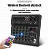 Kompakter 4/6-Kanal Bluetooth Soundkartenmischer für professionelle Bühne und Live-Übertragungen