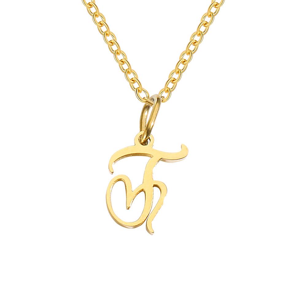 St. Delan Versatile 26-Letter Stainless Steel DIY Necklace Pendant