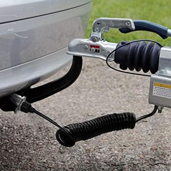 Trailer Extension Wiring Cable, Trailer Extension Coiled Cable 12.8ft 20AWG 7 Core Polyurethane Copper Trailer Extension Cable for Tow Truck RV