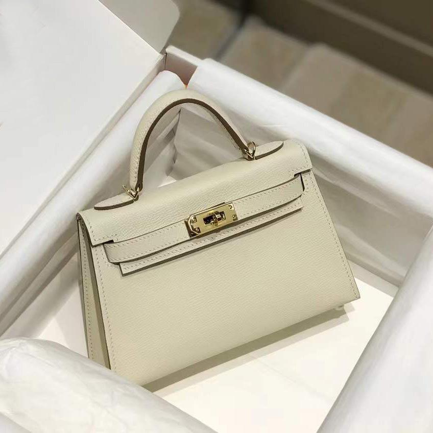 High-end First-layer Cowhide Kelli Bag Mini Bag 2021 New Trendy High-end Portable Shoulder Messenger Bag Women