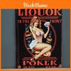 Elegantní Sexy Dáma Kovový Plakát Pin Up Dívka Plechová Cedule Pro Retro Bar Dekor