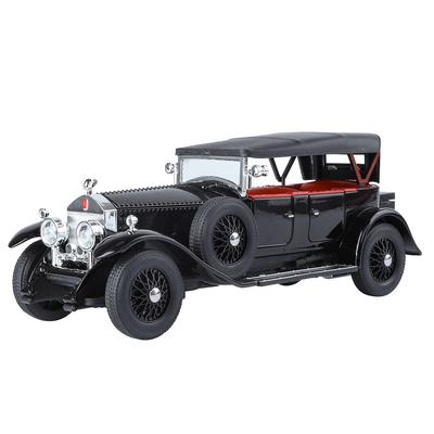 Modelo de Carro Clássico Retrô Rolls-Royce Phantom 1/24, Som e Luz Simulados, Absorção de Choque nas Quatro Rodas, Direção nas Rodas Dianteiras