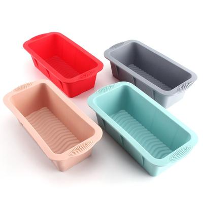 1PC 10 Inch Rectangular Non-stick Silicone Toast Baking Pan Baking Cake Mold Silicone Tray Food Production Kitchen Tools