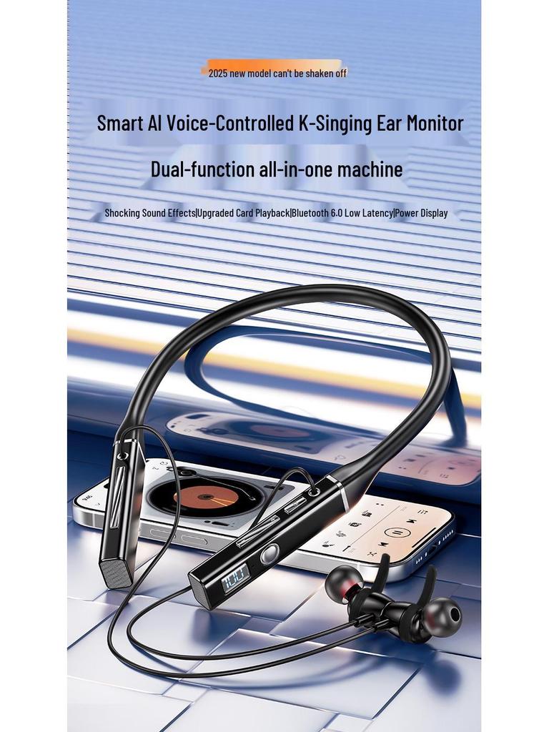 2026 High-End Bluetooth Sports Headphones: Wireless, Large Battery, In-Ear, Voice Control, Card Slot, Karaoke, Ultra-Long Standby