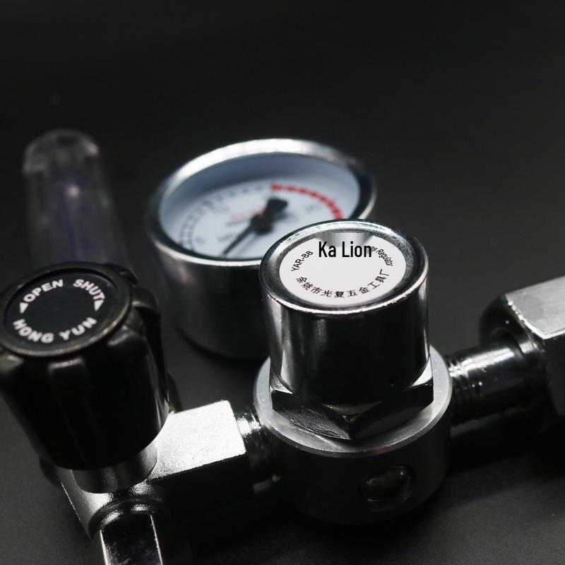 Card Lion Argon Regulator with Tube: Durable, Energy-Saving Pressure Reducing Valve for Argon Arc Welding.