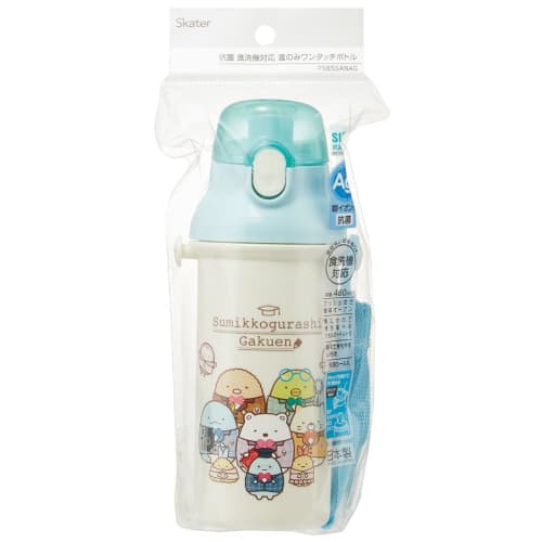 Skater Children's Plastic Water Bottle 480ml Ag+ Antibacterial Sumikkogurashi School Girls Made in Japan PSB5SANAG-A