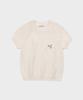 Geulleondeun Plump Short-Sleeve Knit Sweater (Ivory)