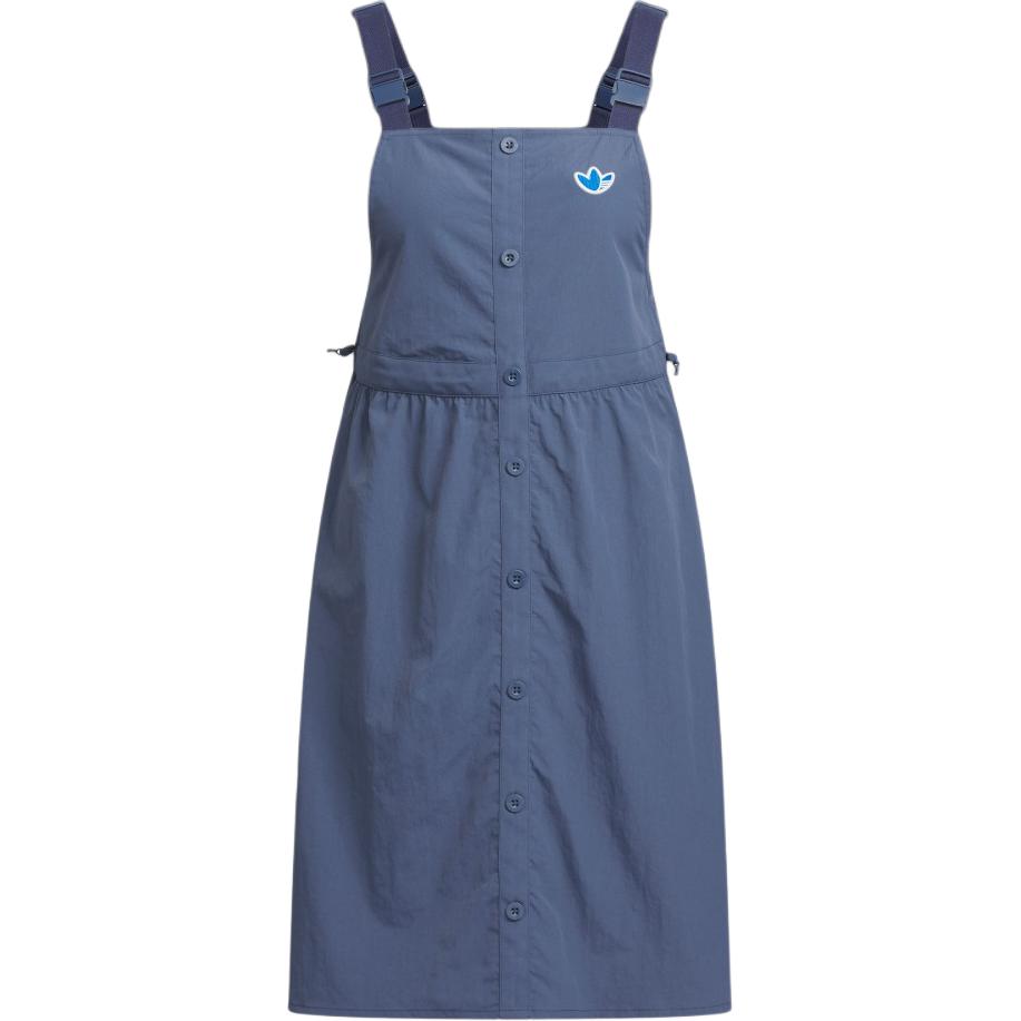 adidas Originals Women s Adjustable Strap Waist Drawstring Overall Dress Shadow Navy JM2711 S