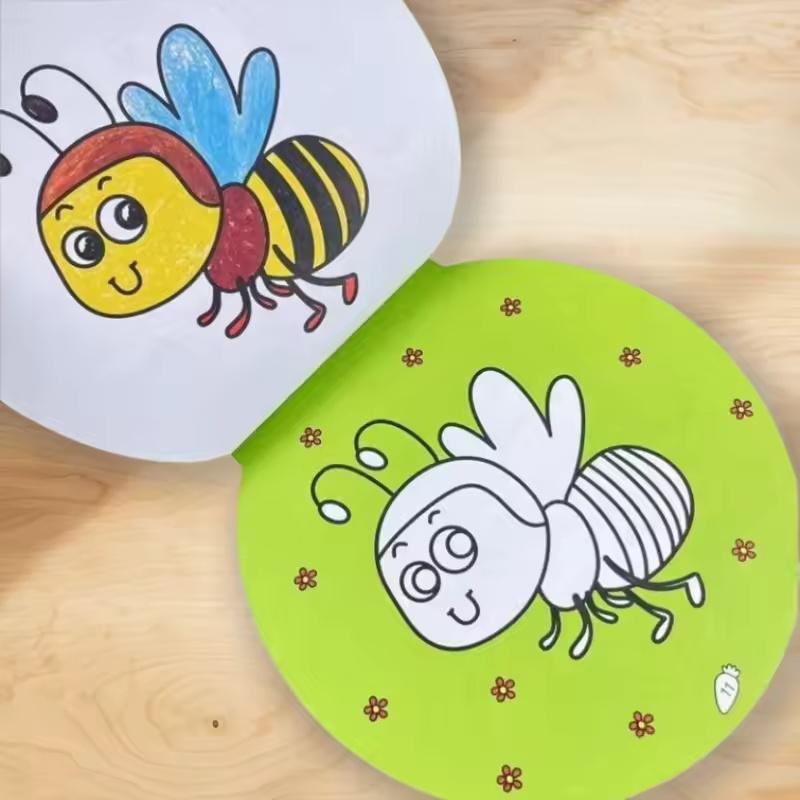 Drawing Book 120 Page Circular Graffiti Small With Colored Cartoon Animals Coloring Drawing Book