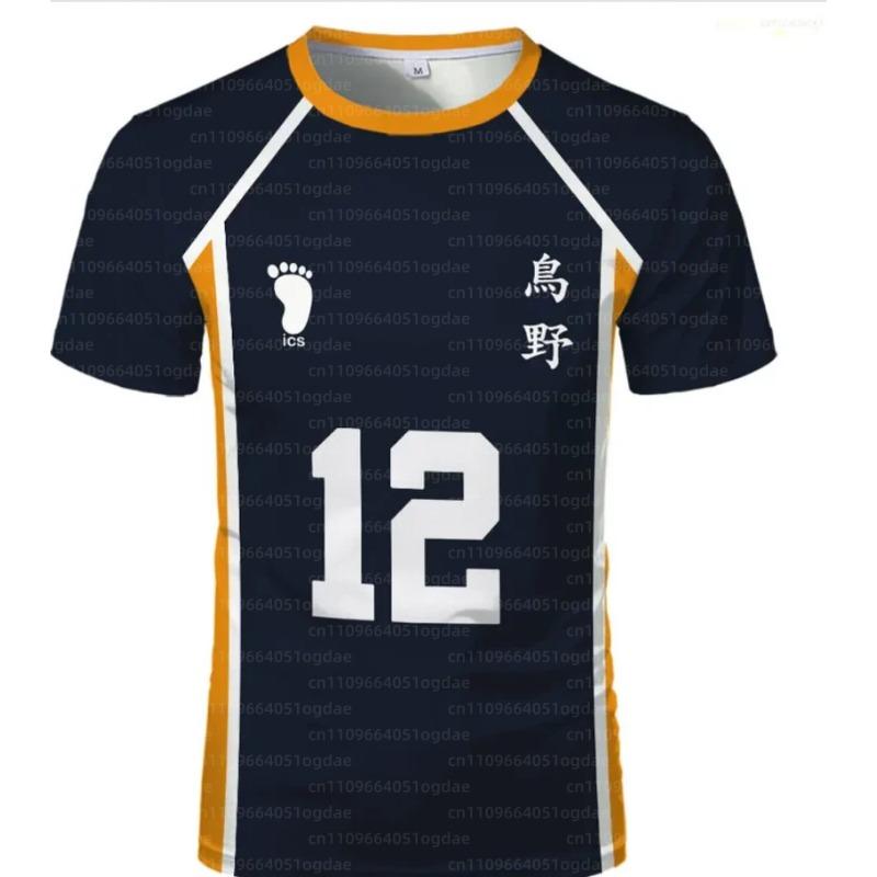 Anime Haikyuu Rollenspiel Trikot Karasuno Oberschule Volleyball Club Hinata Shoyo Kageyama Sportbekleidung Trikot Unisex Rundhals Oberteil