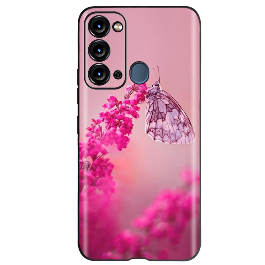 For ITEL Vision 3 Case Fashion Cat Sunflower Phone Cases For Itel S17 S 17 S661W Soft TPU Black Silicone Cover Vision3 Bumper