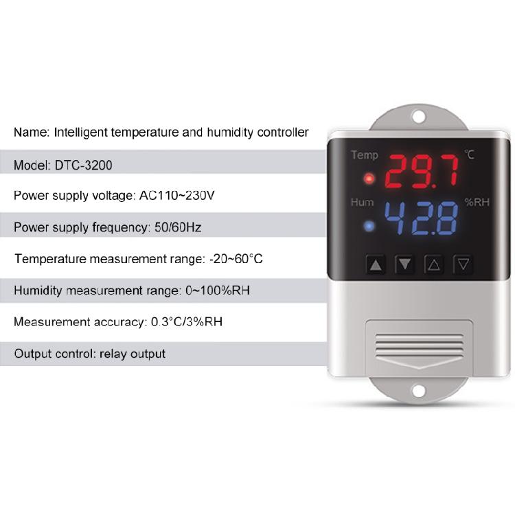 Professionelles Thermometer Hygrometer 20~60°C/0~100%RH Temperatur & Luftfeuchtigkeit