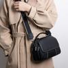 Leather Women's Bags, Women's Bags, Small Round Bags, Fashionable Buns Bags, One-shoulder Hand-held Crossbody Bags