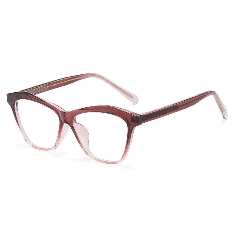 35021 Fashion Square Ferrule Legs Tr90 Glasses Frame 2023 New Anti-Blue Flat Glasses Unisex