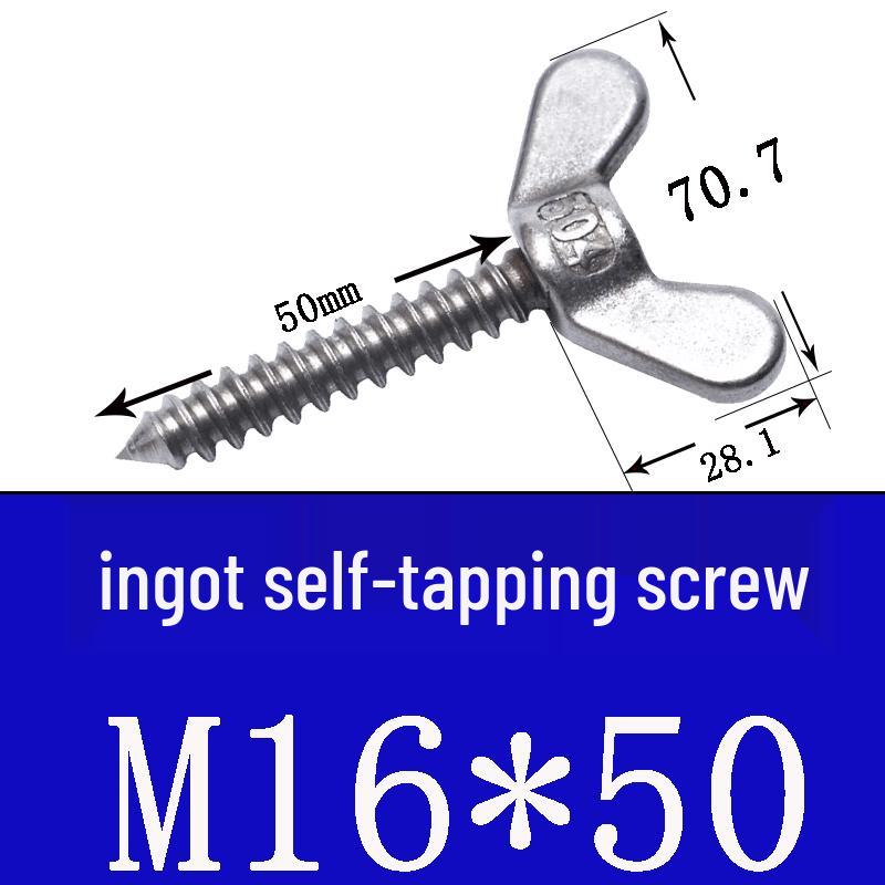 Stainless Steel 304 Eye Bolt, Self-Tapping Screw Eyelet, Butterfly Hand-Tight Self-Sheep Horn Nails