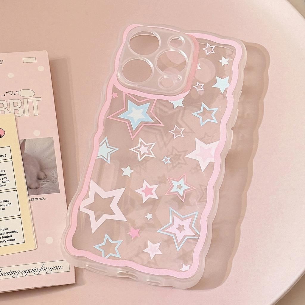 Ins Fengxingxing Graffiti Applicable To IPhone16 Mobile Case Apple 15pro Max Japanese and Korean 11 All Inclusive 14 Transparent