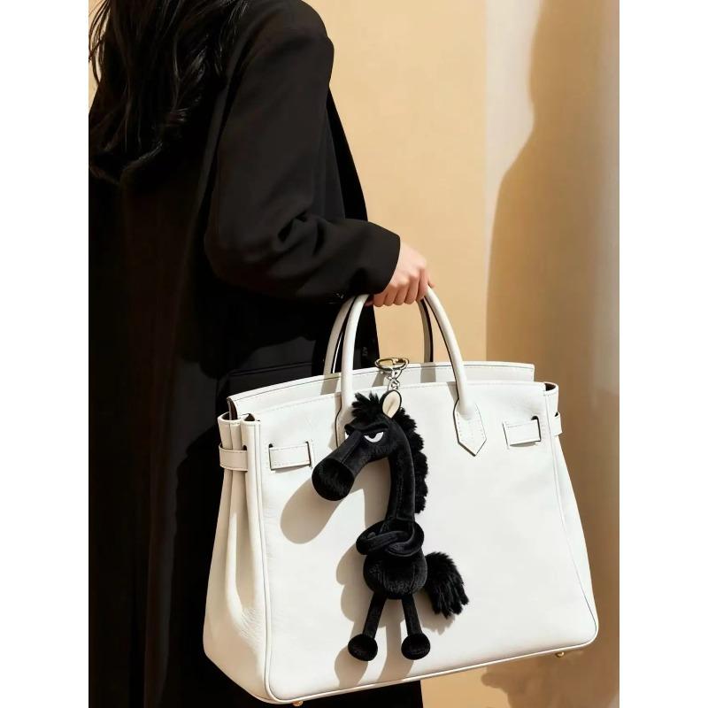 Horse Keychain Plush Toy Backpack Pendant Decoration Year of The Horse Plush Toy New Year's Gifts for Boys and Girls
