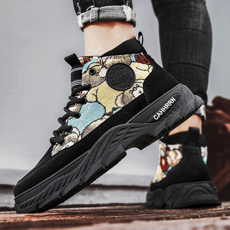 

Martin boots men s autumn high-top British style retro American tooling boots men s medium-top casual big yellow boots 2024 39