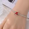 Original Copper Charms Luxury Red Christmas Hat Snowflakes Beads Fit Bracelet Diy Women Making Delicate Gift