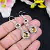 Citrine Gemstone Handmade 925 Sterling Silver Jewelry Earring 2.56" KG-420