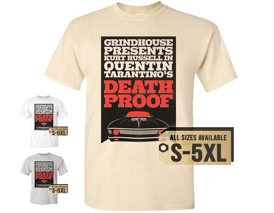 

Death Proof V1 T SHIRT Tee Movie Poster White Natural Vintage sizes S to 5XL XL