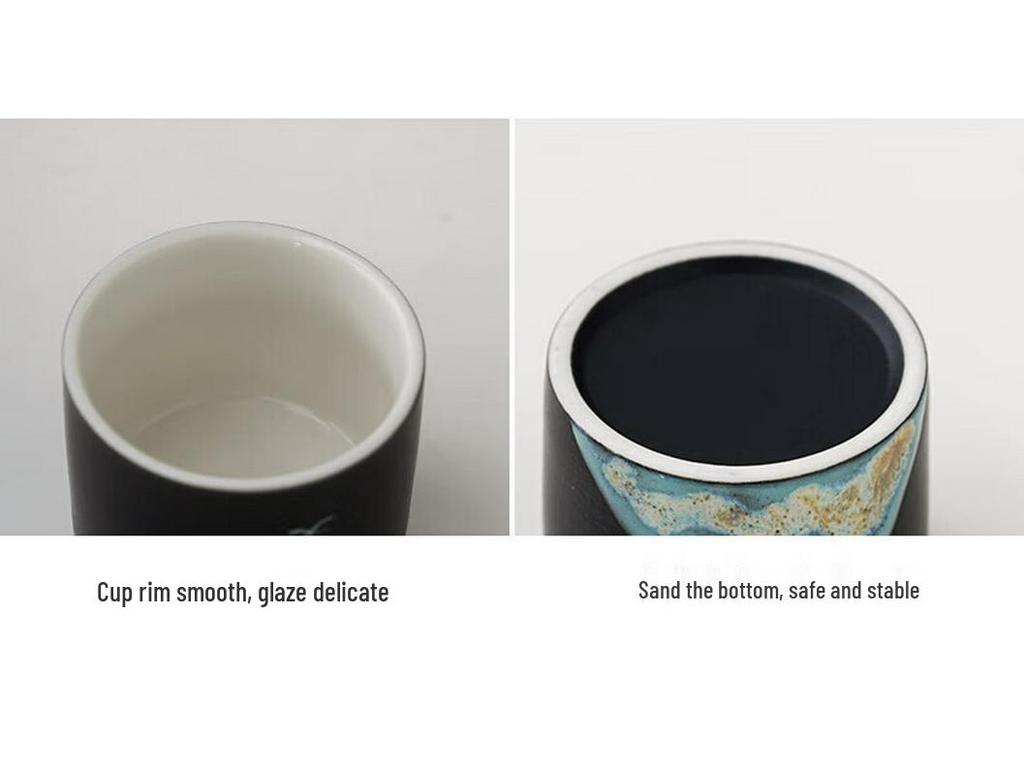 Guochao Hand-painted Ceramic Tea Cup Set - Thousand Miles of Rivers and Mountains Design, Cultural Gift Box