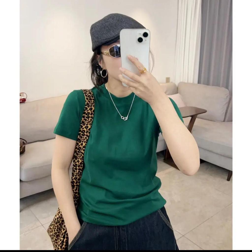 2026 Spring/Summer Korean Style Slim Fit Women's Base Layer T-Shirt - Short Sleeve, Versatile, and Simple Design