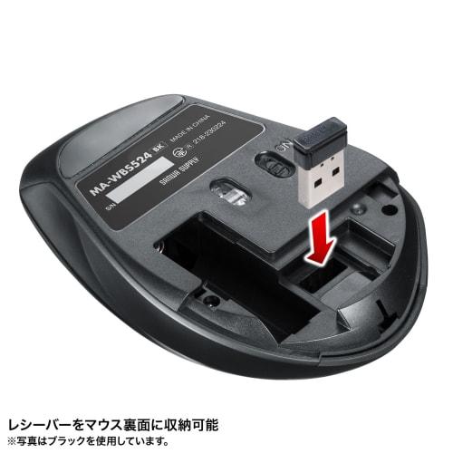 SANWA SUPPLY Silent Wireless Mouse (with Side Wheel, 5 Buttons, Red) MA-WBS524R